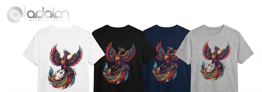 Variety of colors printed on T shirts