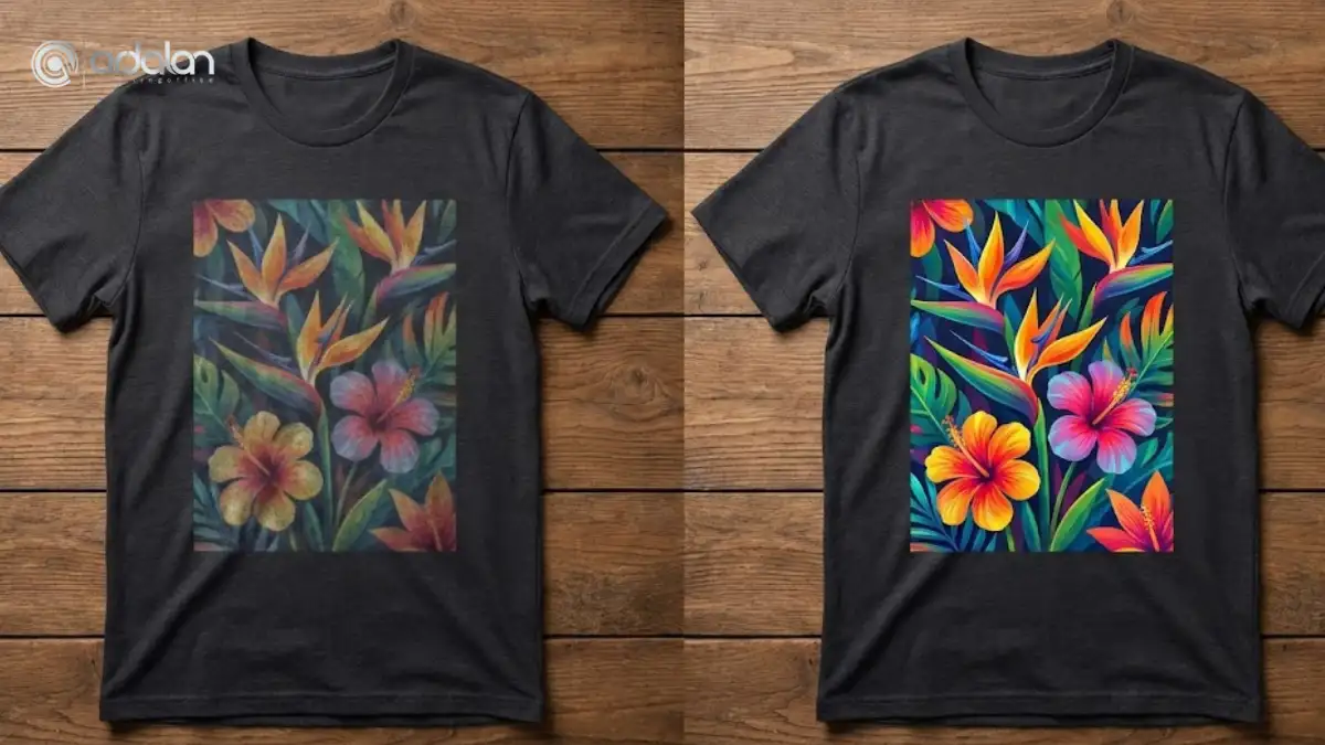 مقایسه بصری تفاوت چاپ سابلیمیشن با دیجیتال روی تیشرت های تبلیغاتی