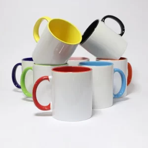 چاپ لیوان دسته و داخل رنگی